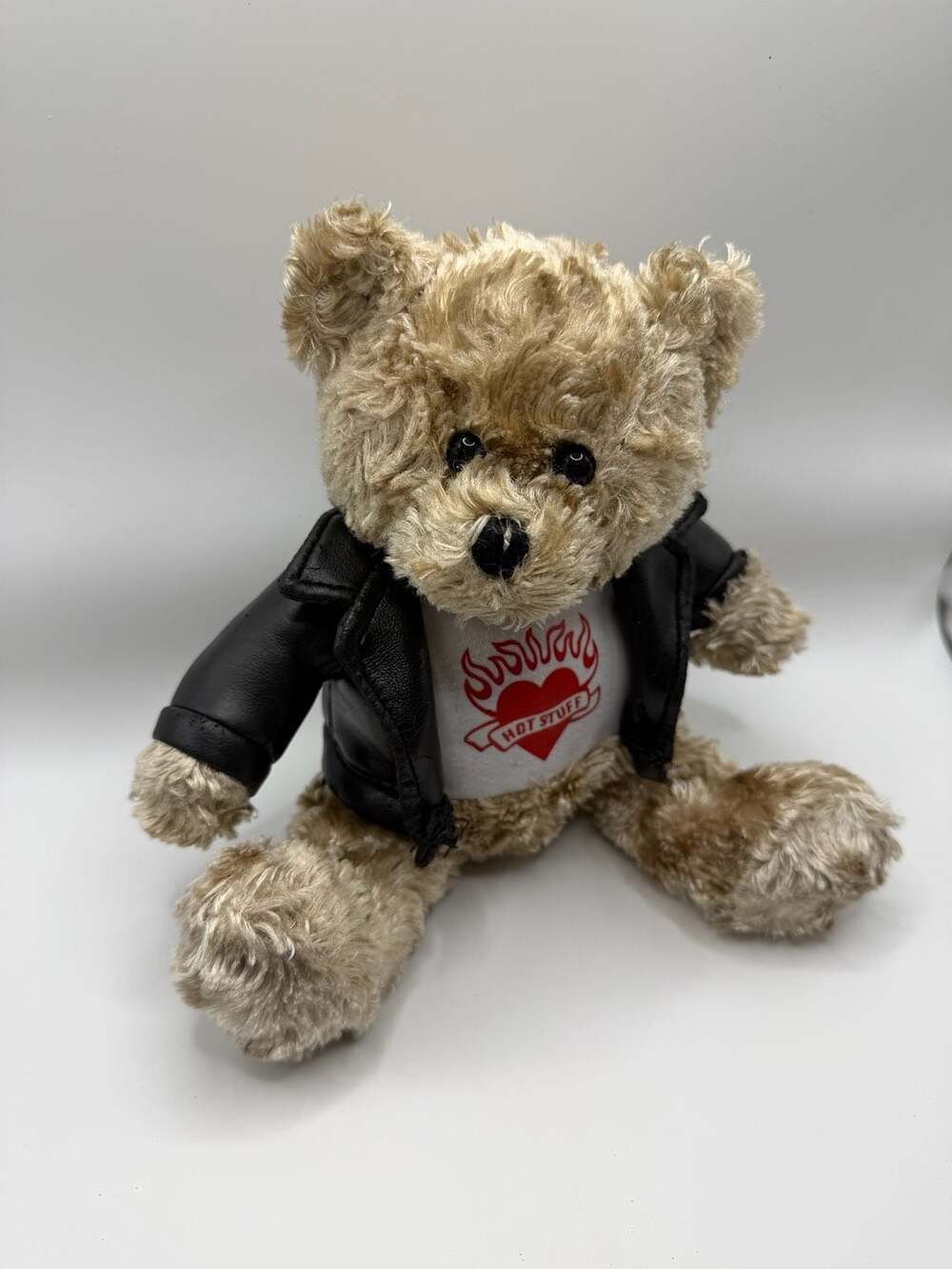 Galerie Hot Stuff Plush Bear with Faux Leather Biker Jacket